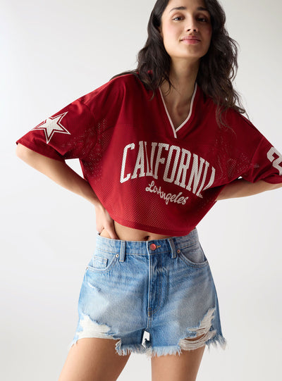 Shorts mom con strappi
