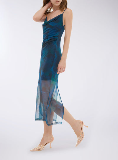 Vestito lungo fantasia sfumata