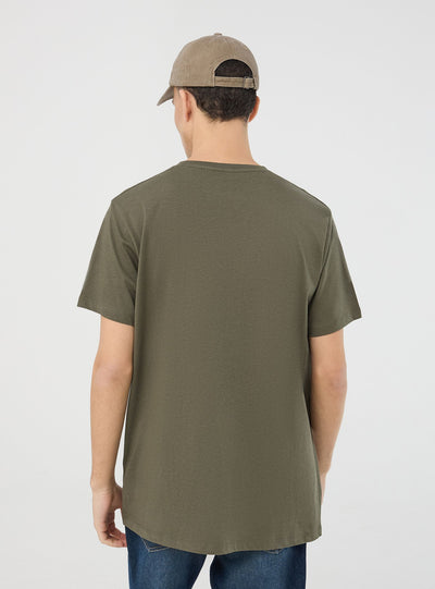 T-shirt basic con scollo a v