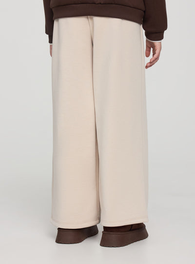 Pantaloni wide leg con pinces
