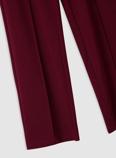 Wide-leg trousers with front crease