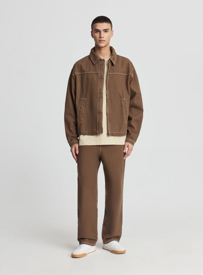 Pantaloni baggy a cinque tasche tinta unita