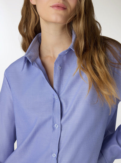 Camicia regular oxford a tinta unita
