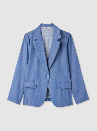 Giacca denim monopetto