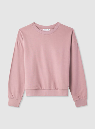 Plain-colour crew neck sweatshirt