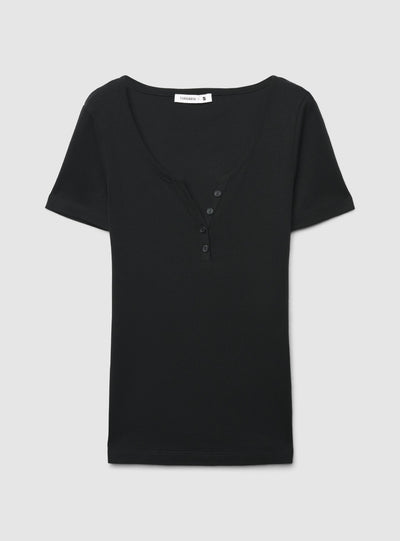 T-shirt serafino tinta unita