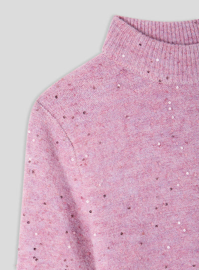 Maglia crop con paillettes