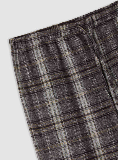 Pantaloni straight in flanella a quadri