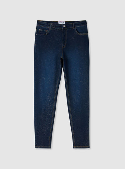 Jeans skinny effetto luccicante