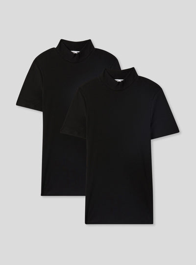 Pack 2 t-shirt lupetto a costine
