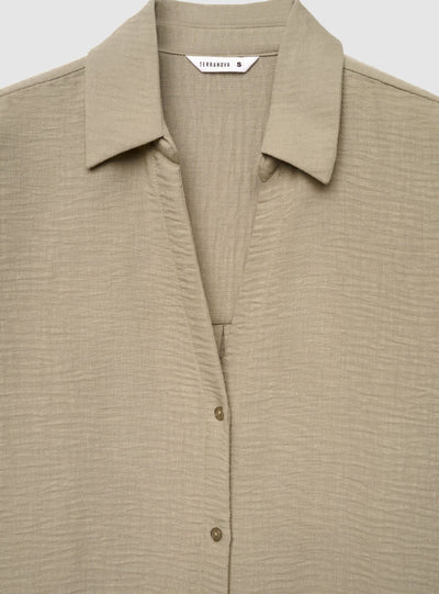 Camicia oversize effetto lino
