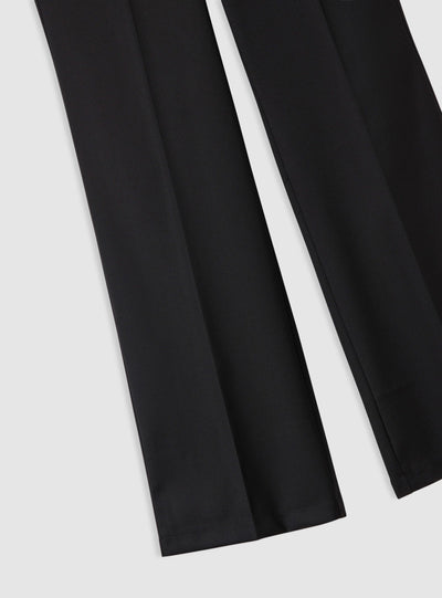 Pantaloni straight a vita bassa