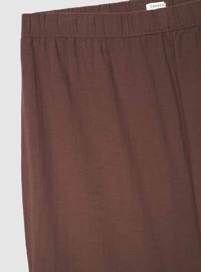 Pantaloni crop a tinta unita con elastico