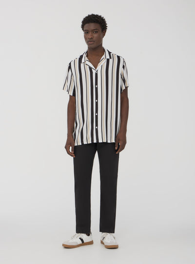 Camicia a righe in viscosa