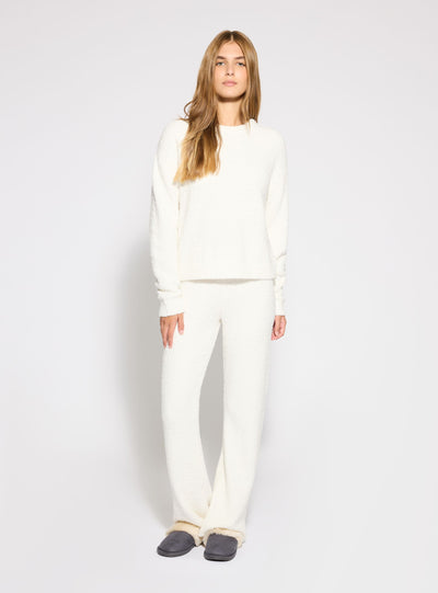 Long teddy-effect pajama set