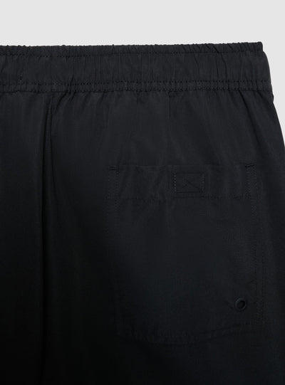 Plain-colour sea bermuda shorts with drawstring