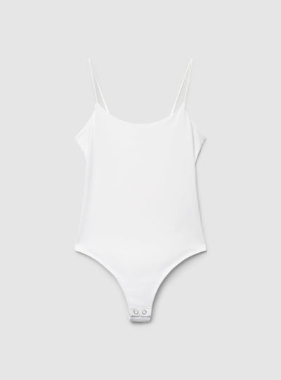 Body con spalline sottili a tinta unita