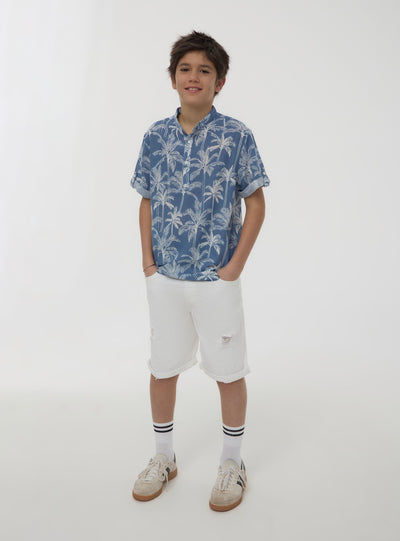 Pantaloncini jogger con strappi e coulisse