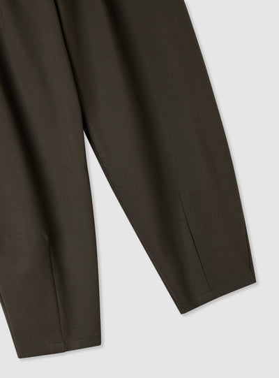 Solid colour barrel trousers
