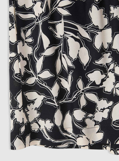 Shorts con stampa fiori e vita elastica