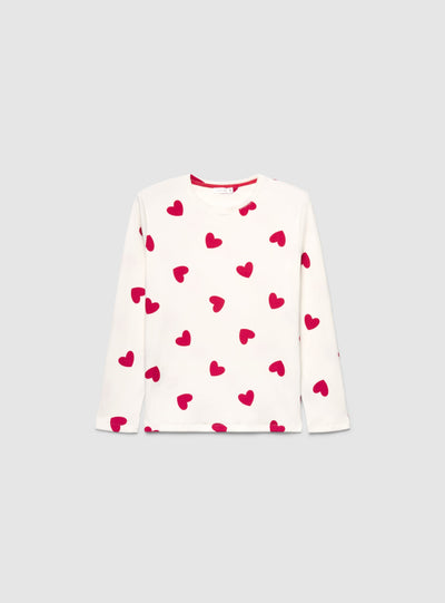Set pigiama con stampa cuori