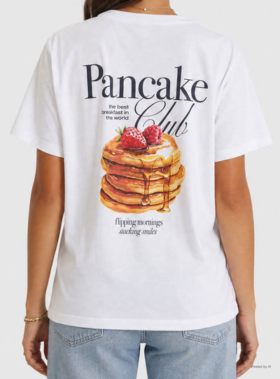 T-shirt ampia con stampa pancake
