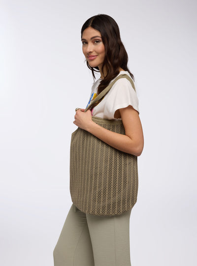 Borsa shopper grande in maglia