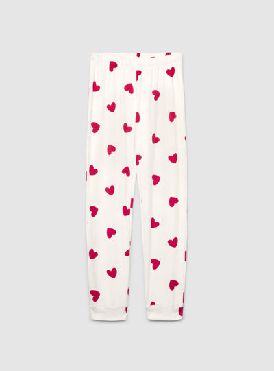 Set pigiama con stampa cuori