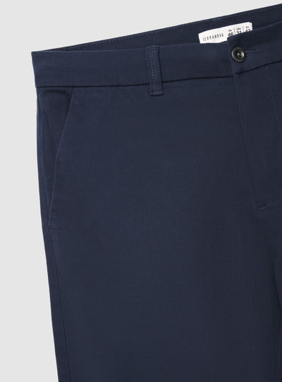 Solid colour straight chino trousers