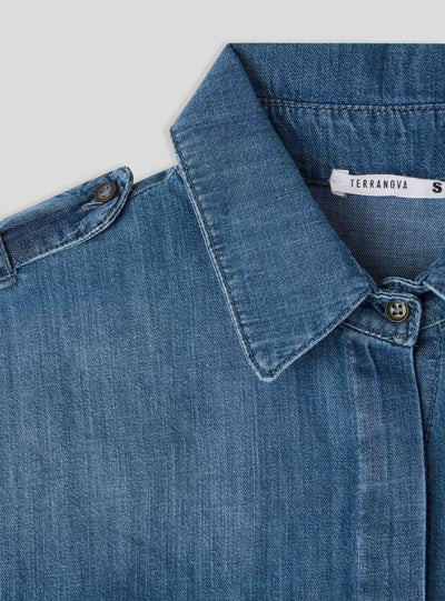 Camicia ampia in denim