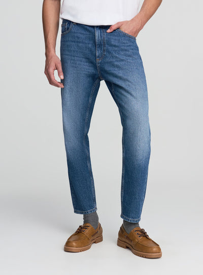 Jeans scuri relaxed fit
