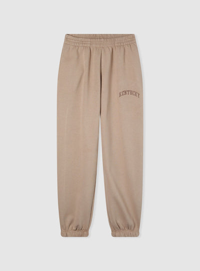 Pantaloni tuta con scritta ricamata