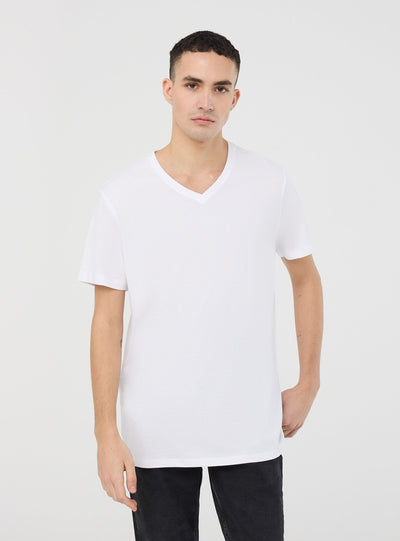 Pack 3 t-shirt basic con scollo a v