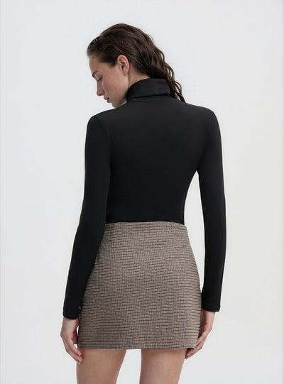 Skort con spacco a quadretti