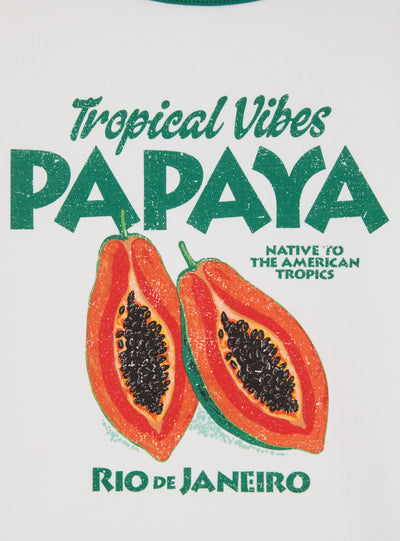 T-shirt con stampa papaya