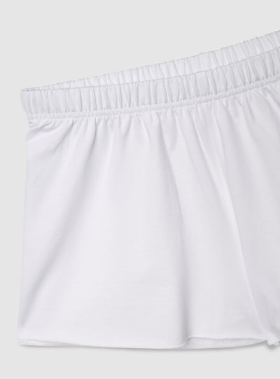 Pantaloncini tuta corti svasati a tinta unita
