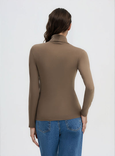 Langarmshirt mit Stehkragen