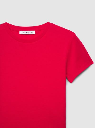T-shirt crop a tinta unita