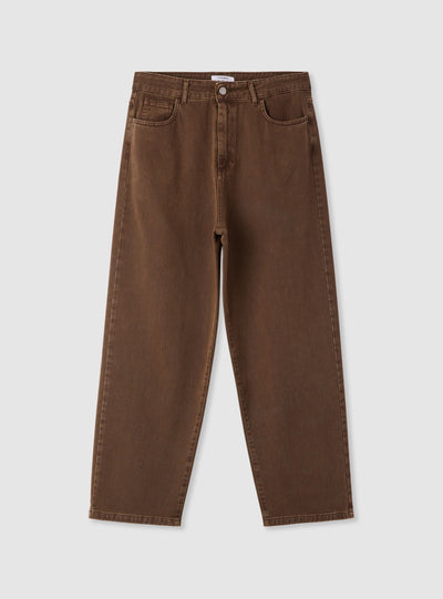 Pantaloni super baggy a tinta unita