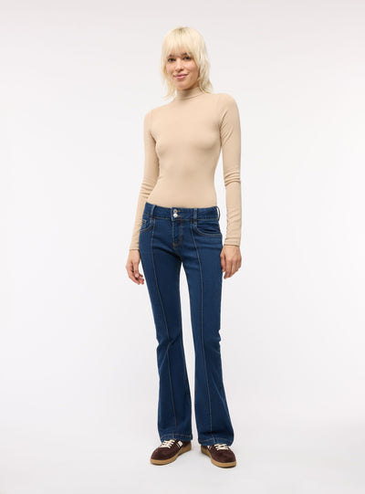 Solid-colour polo-neck T-shirt