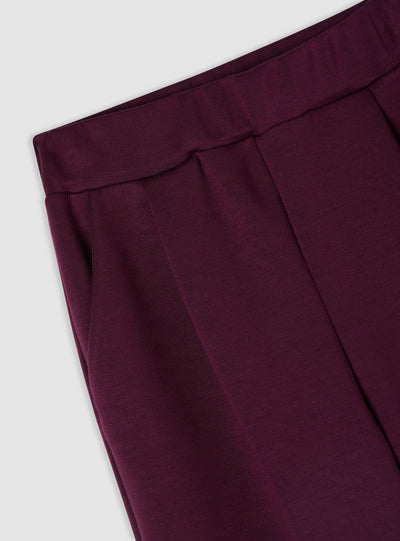 Pantaloni tuta wide leg a tinta unita