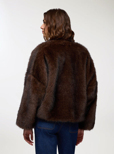 Pelliccia sintetica kimono