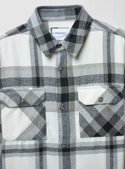Camicia shacket in flanella a quadri