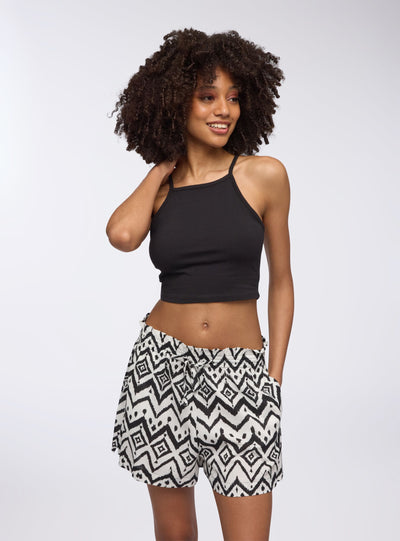 Top crop scollo americano