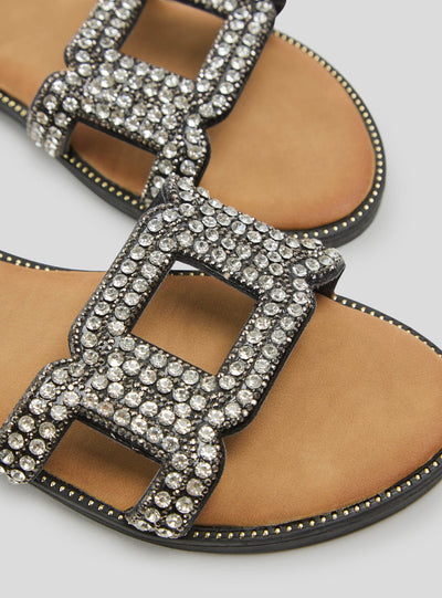 Ciabatte flat con strass