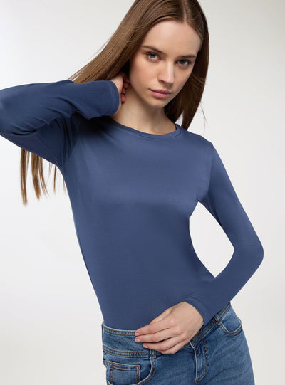 T-shirt basic tessuto caldo
