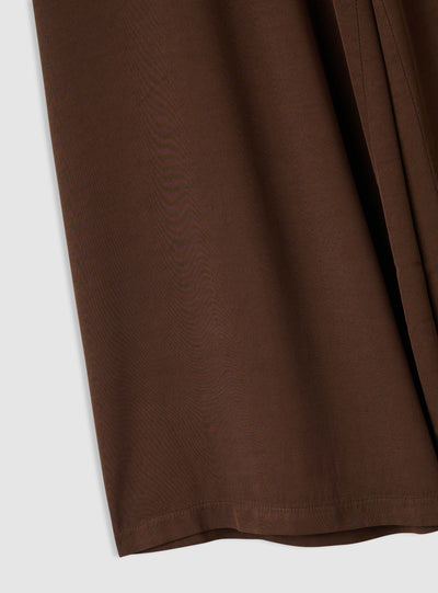 Pantaloni wide leg a tinta unita con vita elasticizzata