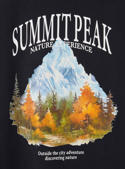 Mountain print T-shirt