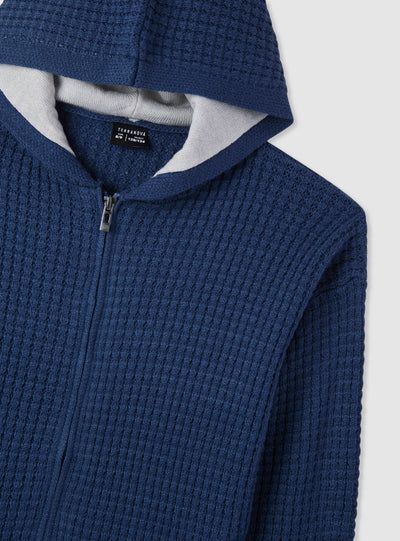 Maglia con cappuccio e zip