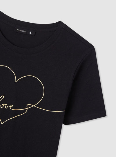 T-shirt con cuori